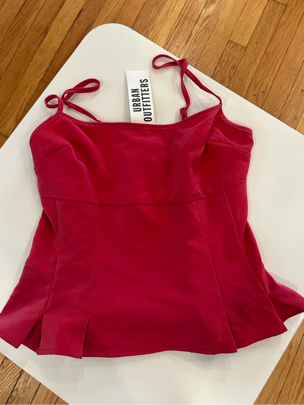 Urban Outfitters NWT Red Peplum Cami Large